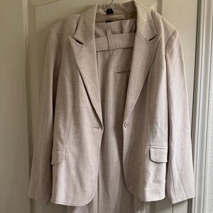 Women's Beige Blazer Suit